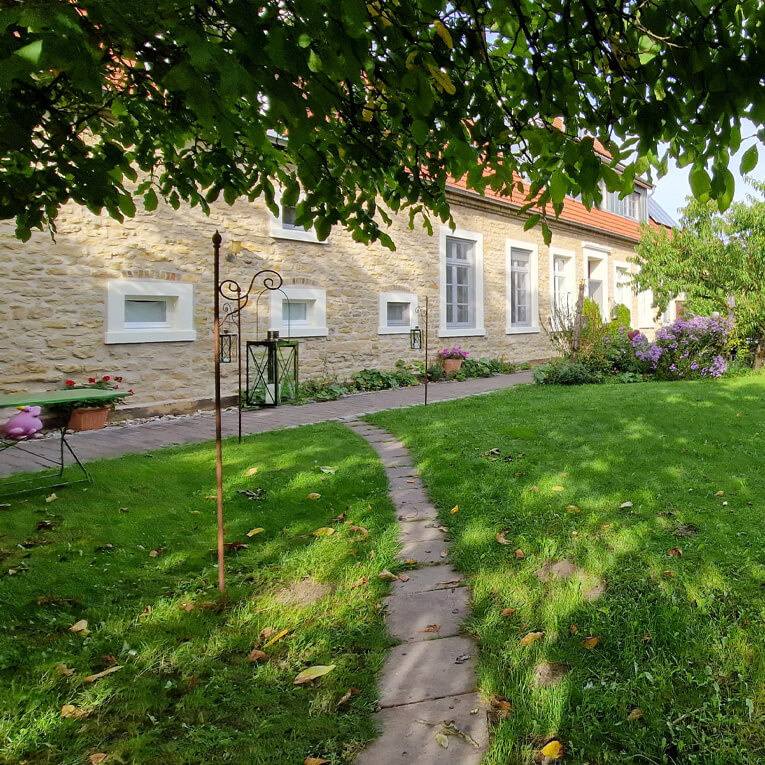 Der hübsche Garten des Seminarhof Schöppingen.