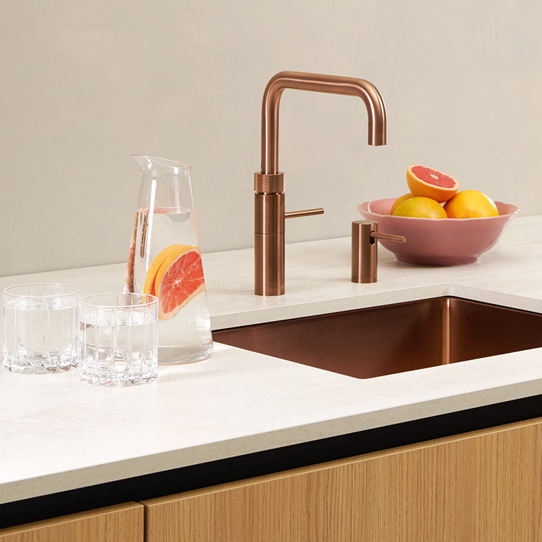 Modern und praktisch – der Quooker Fusion Square Kupfer.