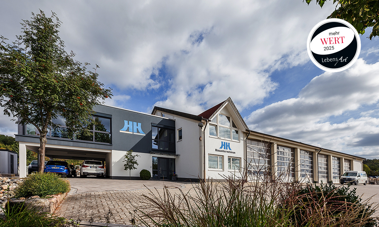 Das Firmengebäude von Helmut Herrmann Bauunternehmen in Mainleus bei Kulmbach