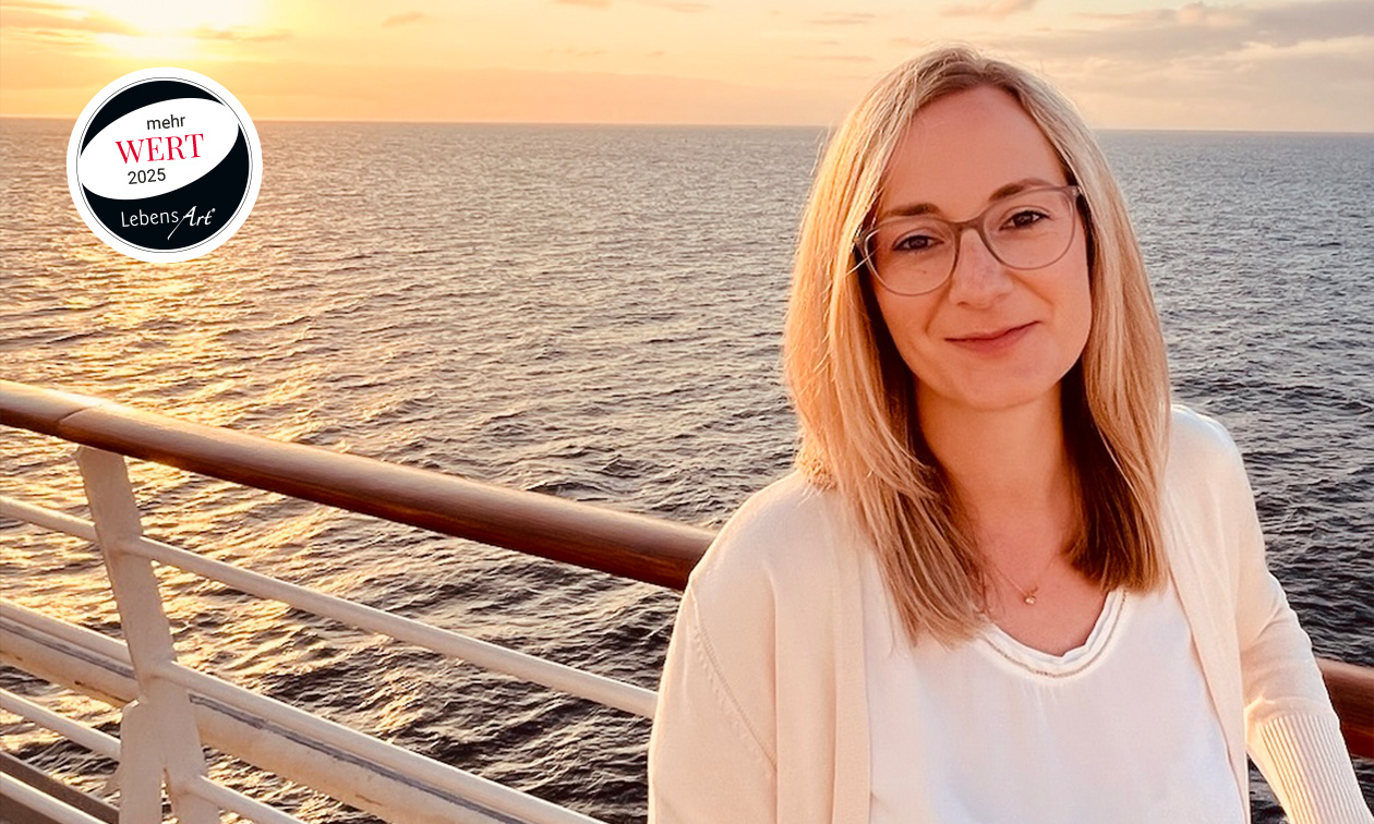 Carolin Müller unterwegs auf hoher See – dort, wo viele ihrer Reiseempfehlungen entstehen.