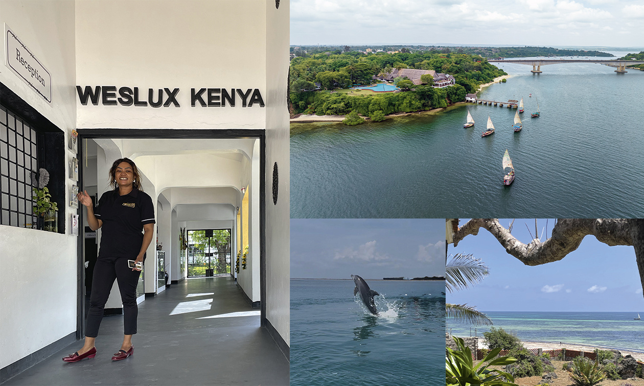 Matilda Warigia in ihrem neuen WesLUX Büro in Kilifi, Bofa Road.
