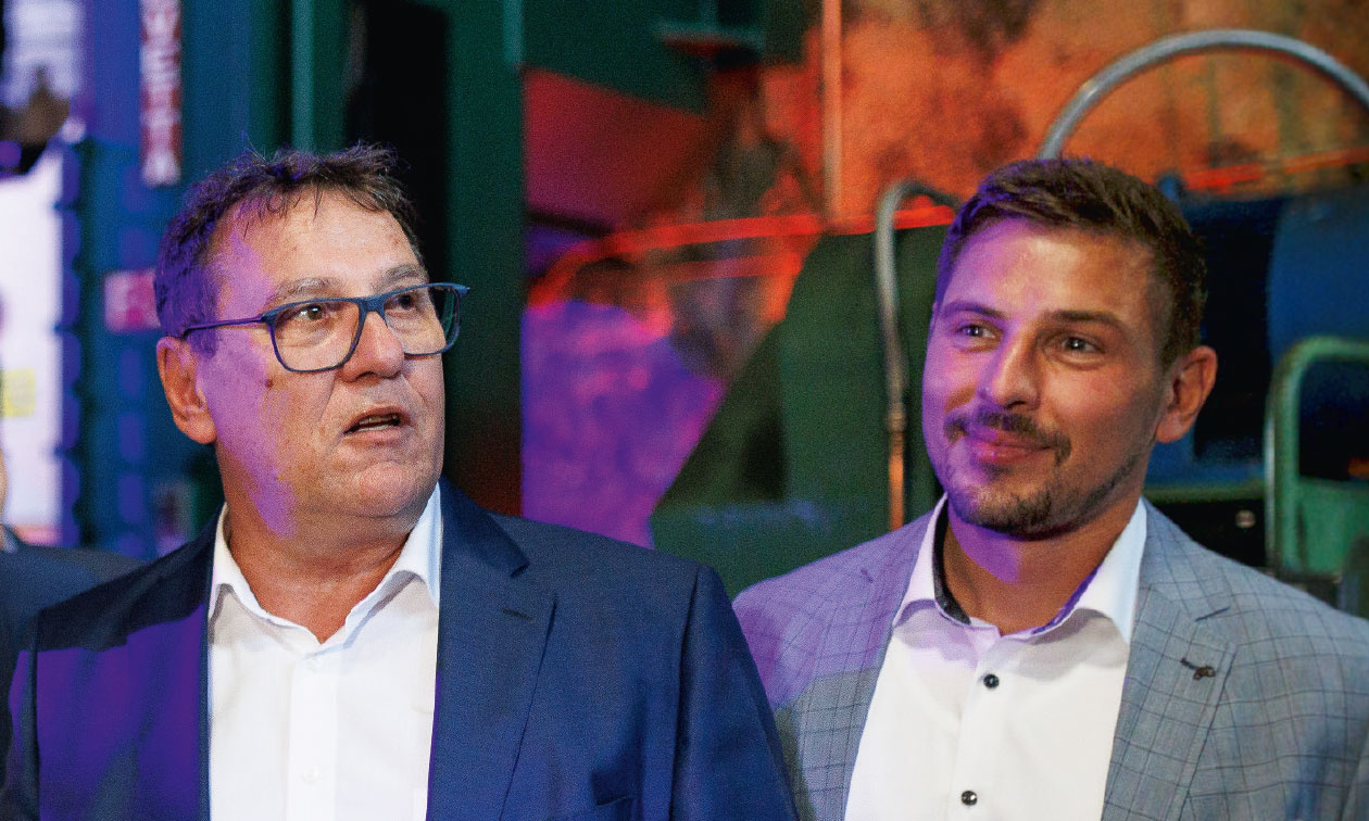 Die siebte und achte Generation des Familienunternehmens: Claus Krumpholz sen.(li.) und Claus Krumpholz jun.(re.)