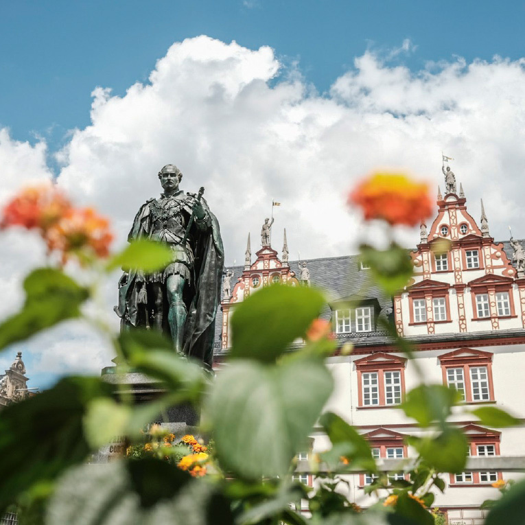 Prinz-Albert-Denkmal am Marktplatz.