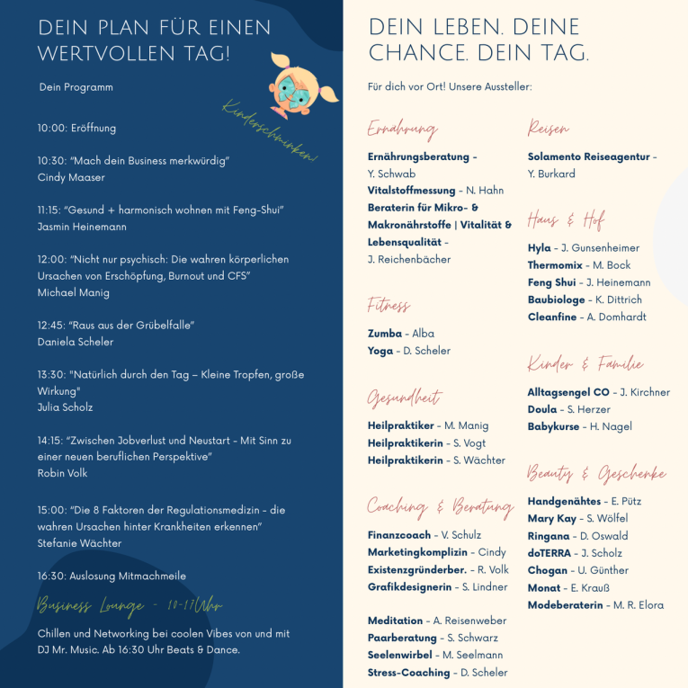 Aussteller und Vorträge