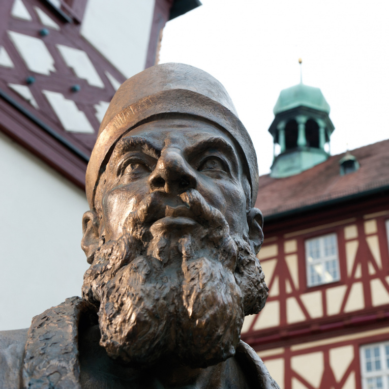 Adam Riese Denkmal in Bad Staffelstein.