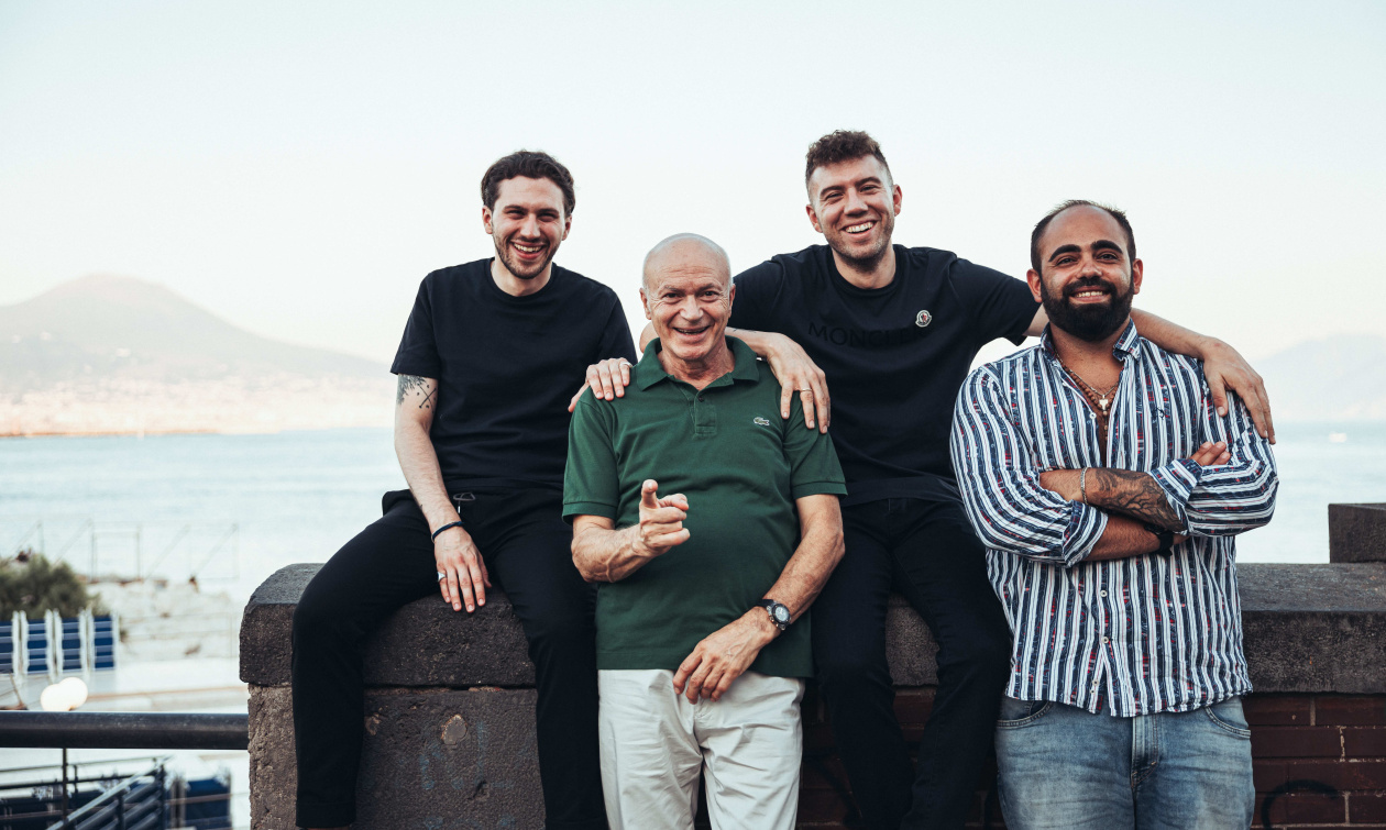 Von links: Roberto, Carmine und Angelo Tortora sowie Michele Asurto in Neapel