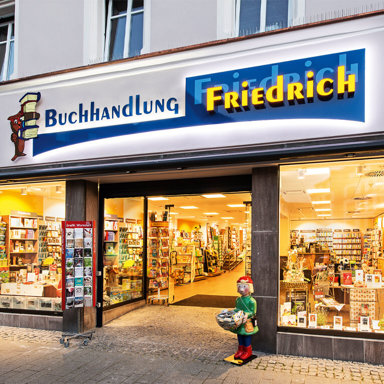 Die Buchhandlung Friedrich am Kulmbacher Holzmarkt.