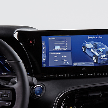 Das 12,3 Zoll große Multimedia-Display vom Toyota Mirai