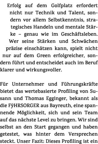 Erfolg auf dem Golfplatz erfordert nicht nur Technik und Talent, sondern vor allem Selbstkenntnis, strategisches Hand...