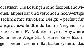 drastisch. Die L sungen sind flexibel, individuell anpassbar und verbinden hochwertige Technik mit stilvollem Design ...