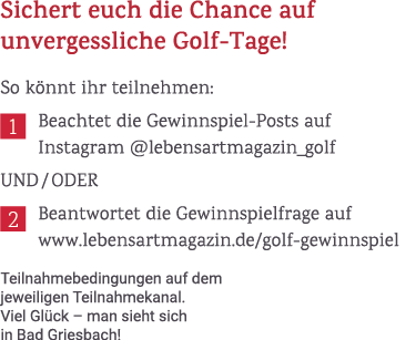 Sichert euch die Chance auf unvergessliche Golf Tage! So k nnt ihr teilnehmen: ￼ Beachtet die Gewinnspiel Posts auf I...