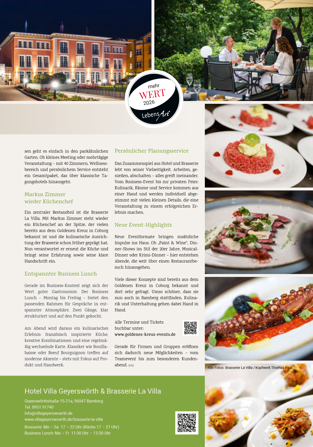 Wohnen | Wellfit | Freizeit | Regional | Styles | Technik | Werte www.lebensartmagazin.de