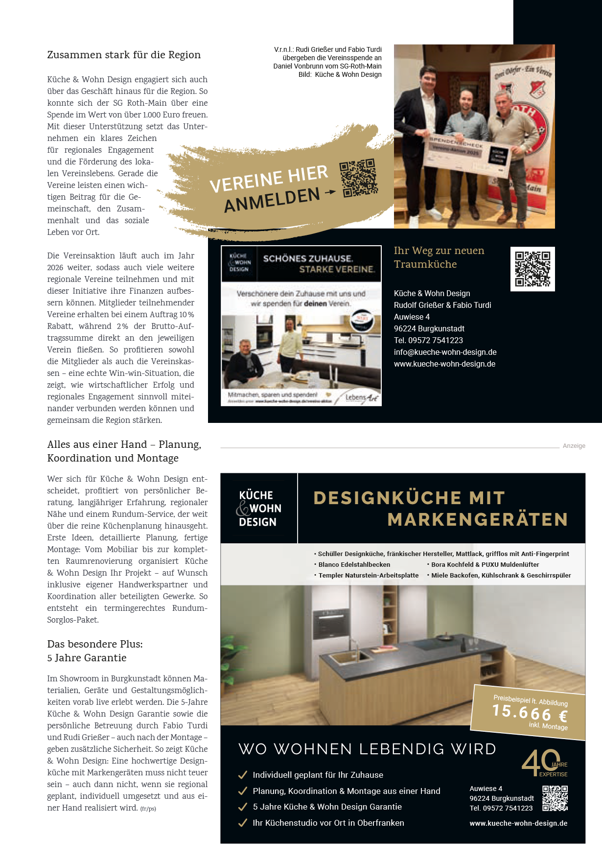 Wohnen | Wellfit | Freizeit | Regional | Styles | Technik | Werte www.lebensartmagazin.de