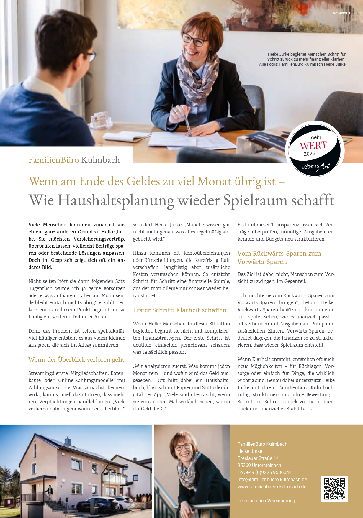 Wohnen | Wellfit | Freizeit | Regional | Styles | Technik | Werte www.lebensartmagazin.de