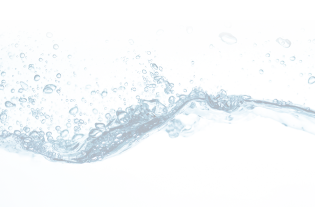 Isolated pure blue water