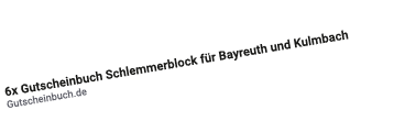 6x Gutscheinbuch Schlemmerblock f r Bayreuth und Kulmbach Gutscheinbuch.de