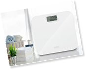 white towels on white table with copy space on bright room background. For product display montage.