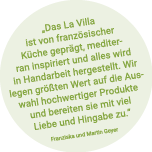  „Das La Villa ist von franz sischer K che gepr gt, mediterran inspiriert und alles wird in Handarbeit hergestellt. W...