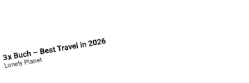 3 x Buch – Best Travel in 2026 Lonely Planet