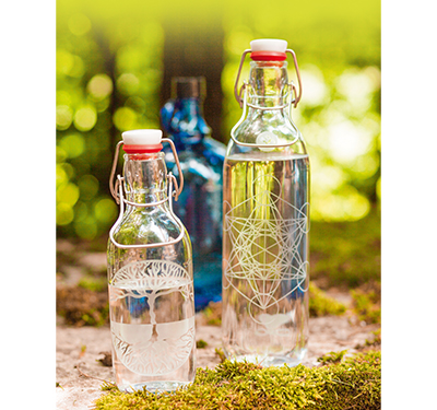 Gewinn Sommer 2022 CASO Design Freiglas Flasche handgraviert